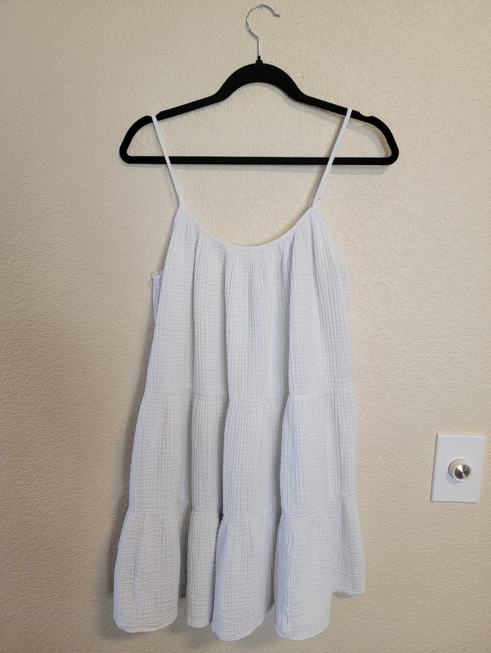 H&M White Cotton Gauze Dress